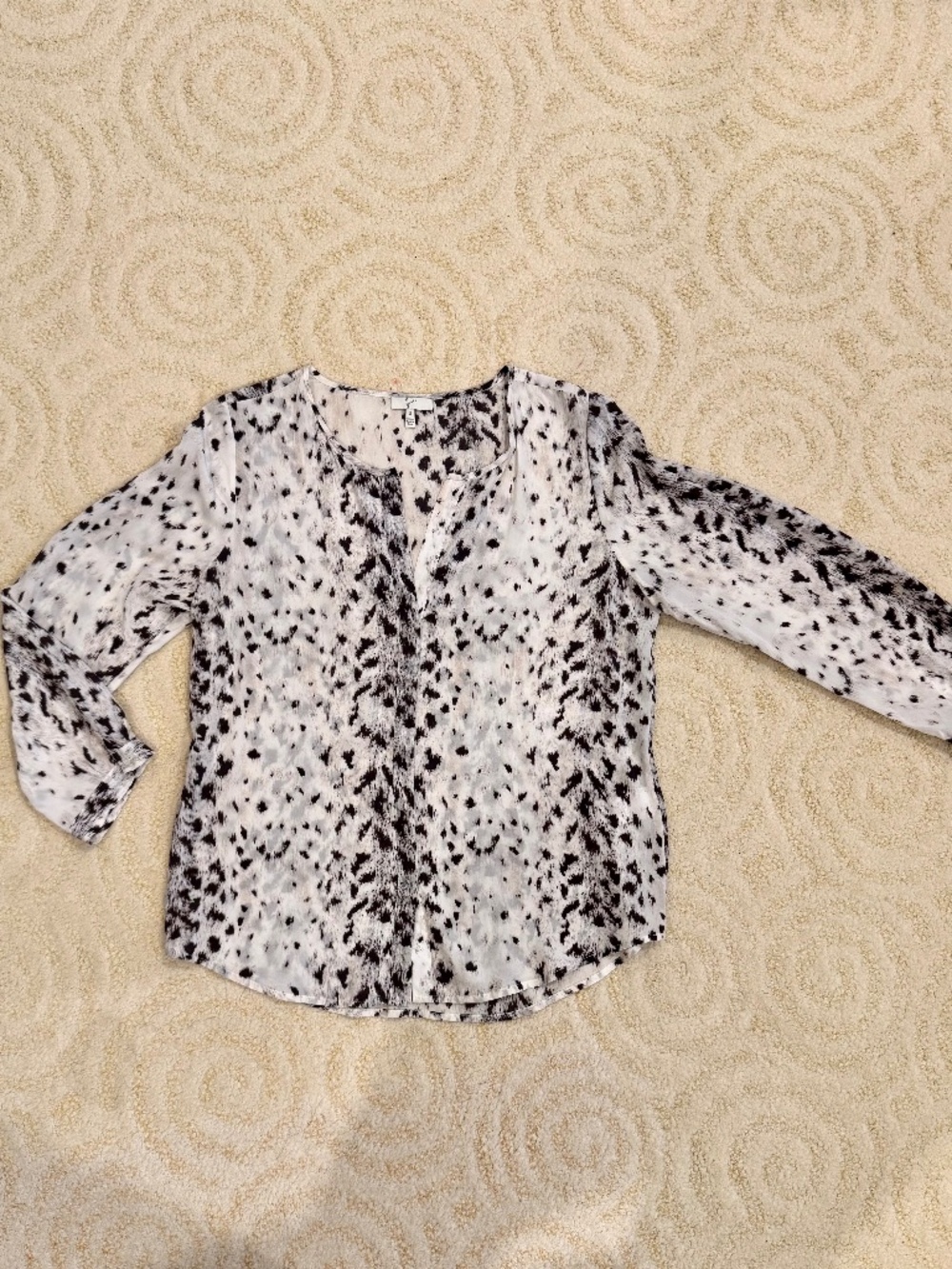 Joie Silk Animal Print Blouse
